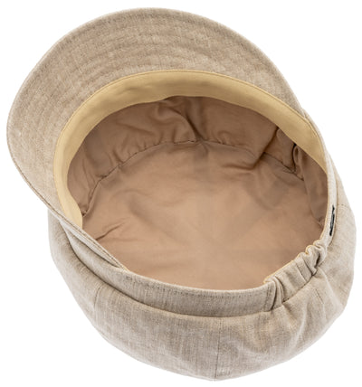 Woman Balloon cap in natural unbleached Linen