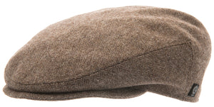 Brown Herringbone Flat cap