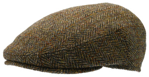 Flat cap i Harris Tweed, Grön Jaktkeps