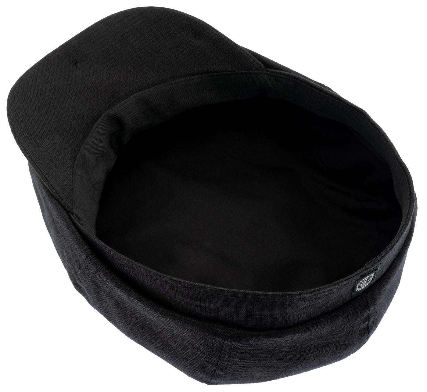 Linen Newsboy cap with black lining