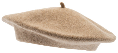 Ljusbrun beige melerad basker i ull