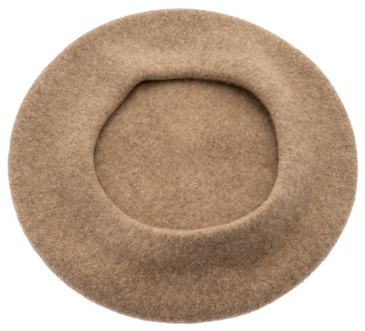 Amelie Wool Beret Light Brown Melange
