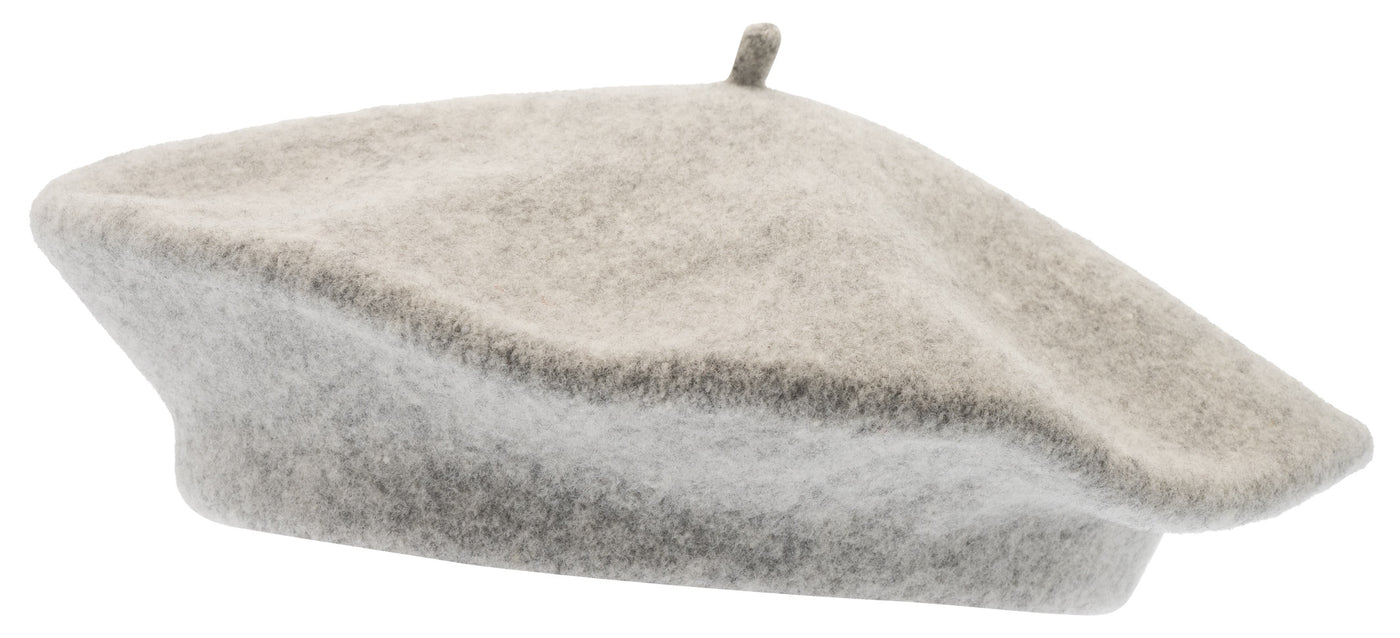 Amelie Wool Beret Light Grey Melange