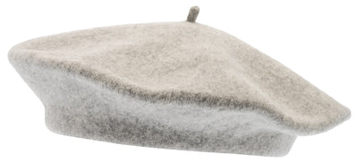 Amelie Wool Beret Light Grey Melange