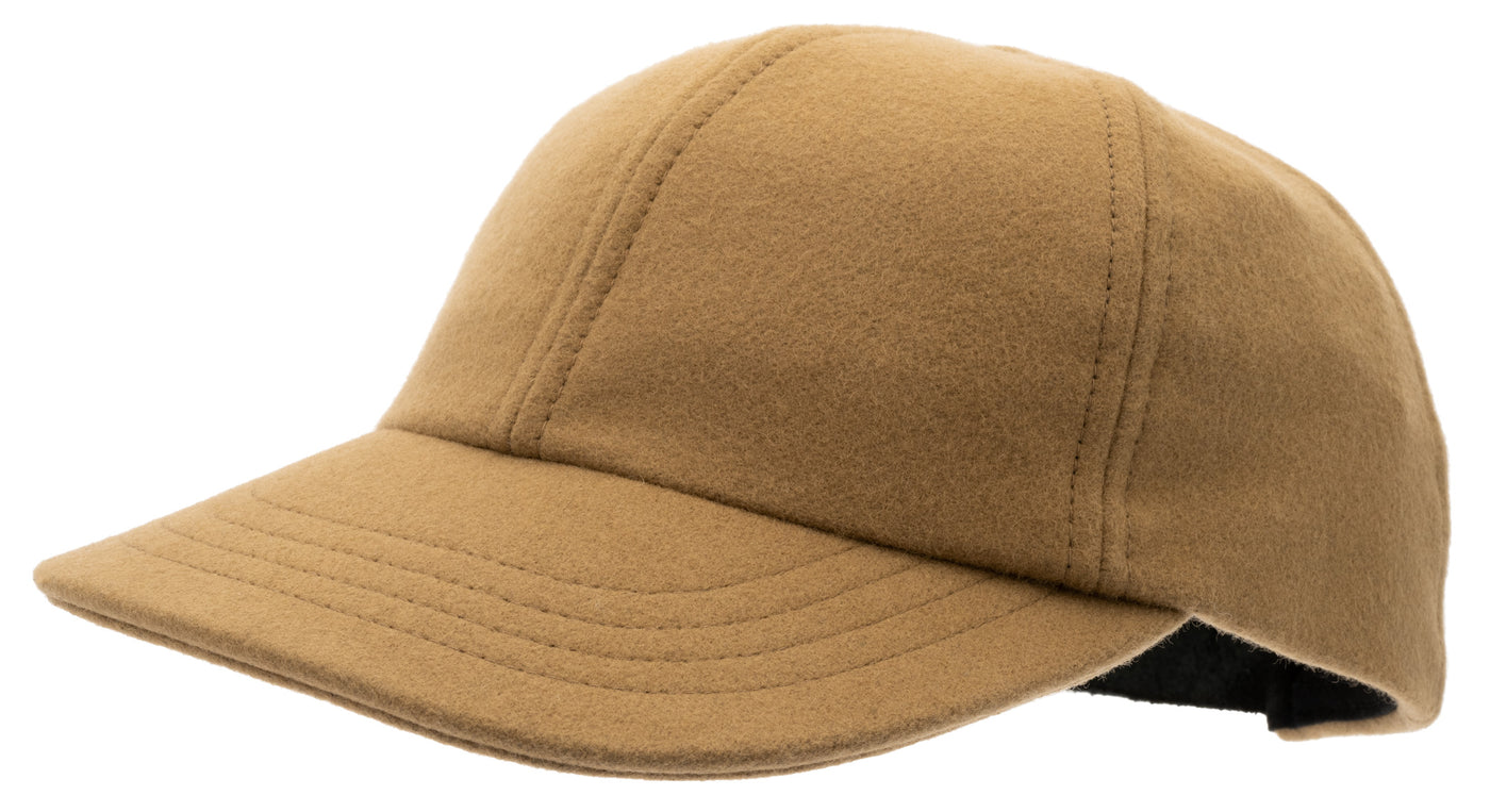 Brown handmade dad hat cap in Cashmere & Wool
