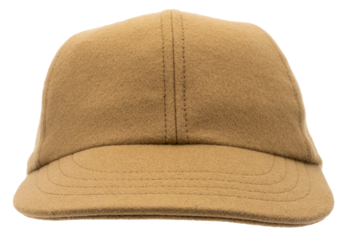 Brown handmade baseball cap in Cashmere & Wool