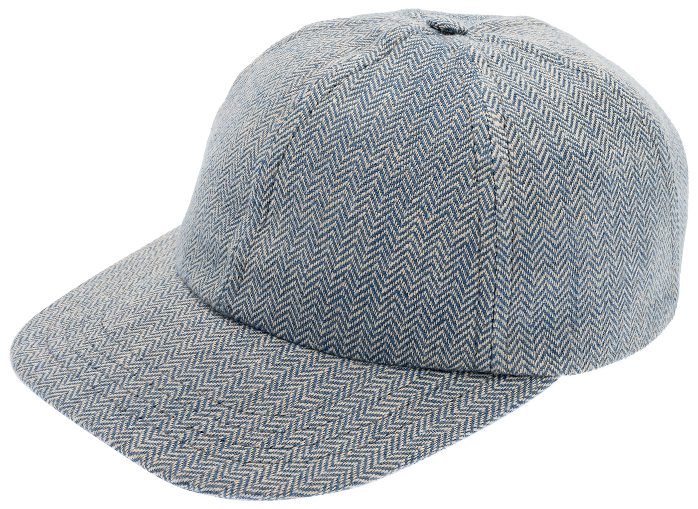 Blå baseball keps i Linne från Växbo Lin