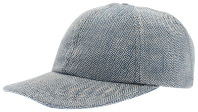 Blue baseball dad cap in linen