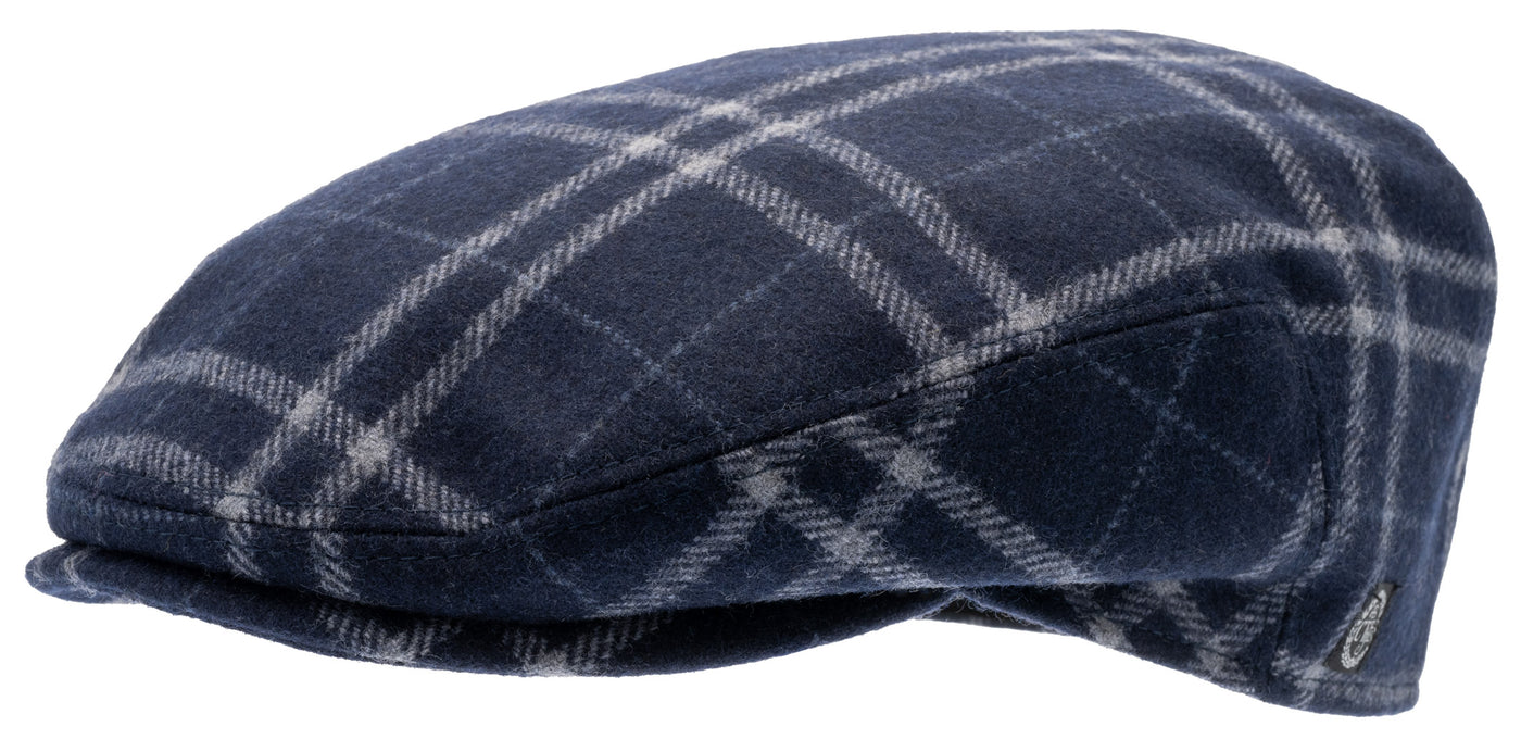 Blå skotskrutig gubbkeps