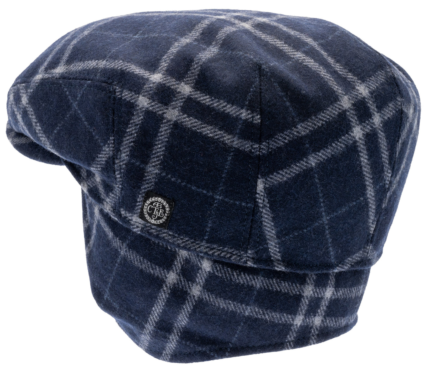 Blå skotskrutig keps med öronlappar