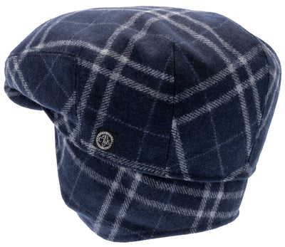 Blå skotskrutig keps med öronlappar