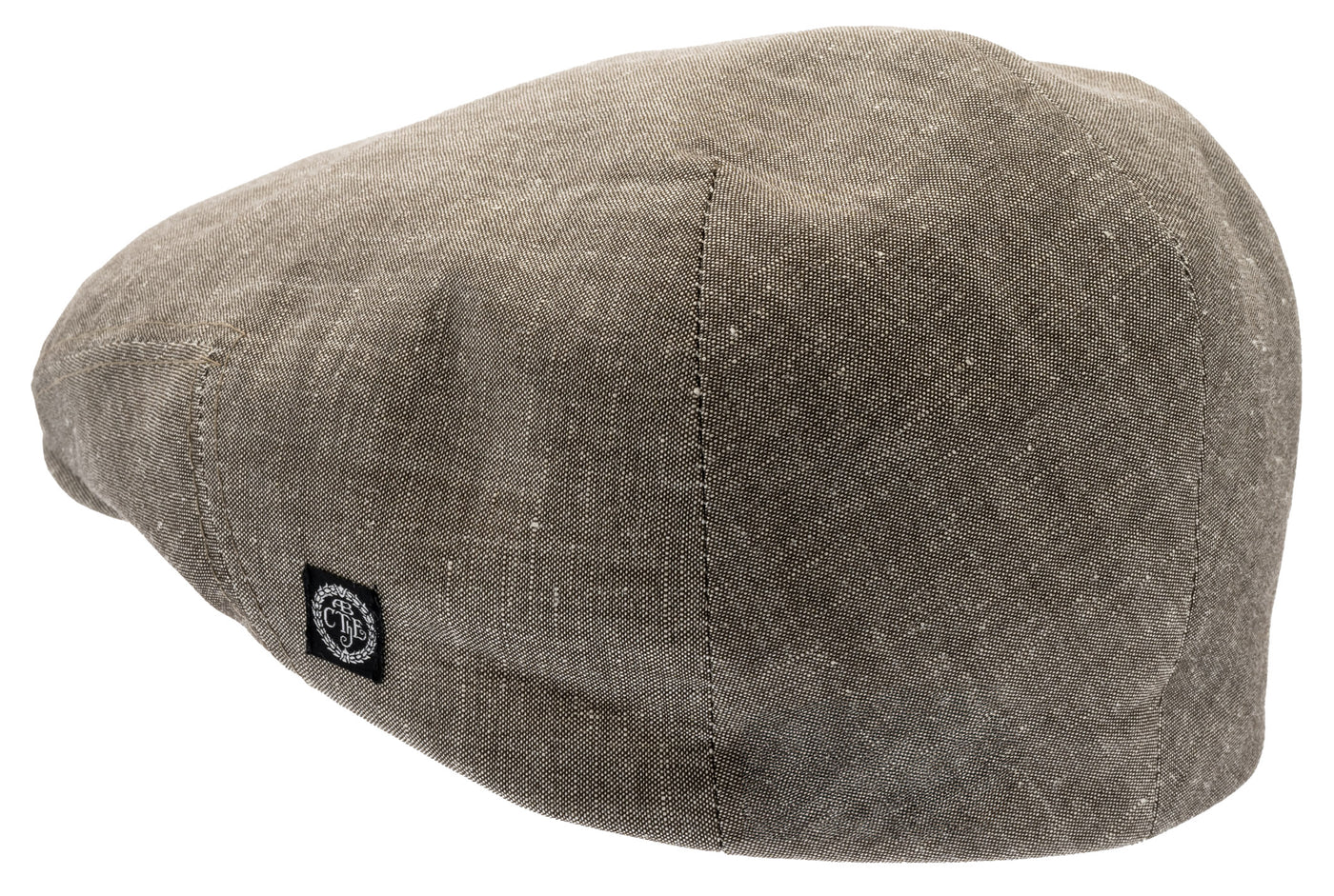 Brown summer linen Flat cap