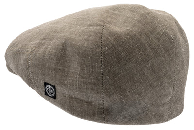 Brown summer linen Flat cap