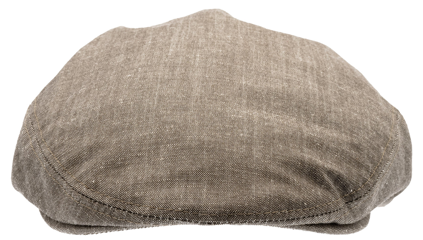 Brown Ivy cap in linen and wool
