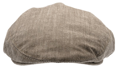Brown Ivy cap in linen and wool