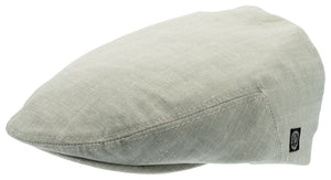 Ljusgrön Flat cap keps i ett ekologiskt linnetyg