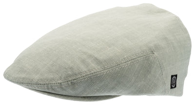 Ljusgrön Flat cap keps i ett ekologiskt linnetyg