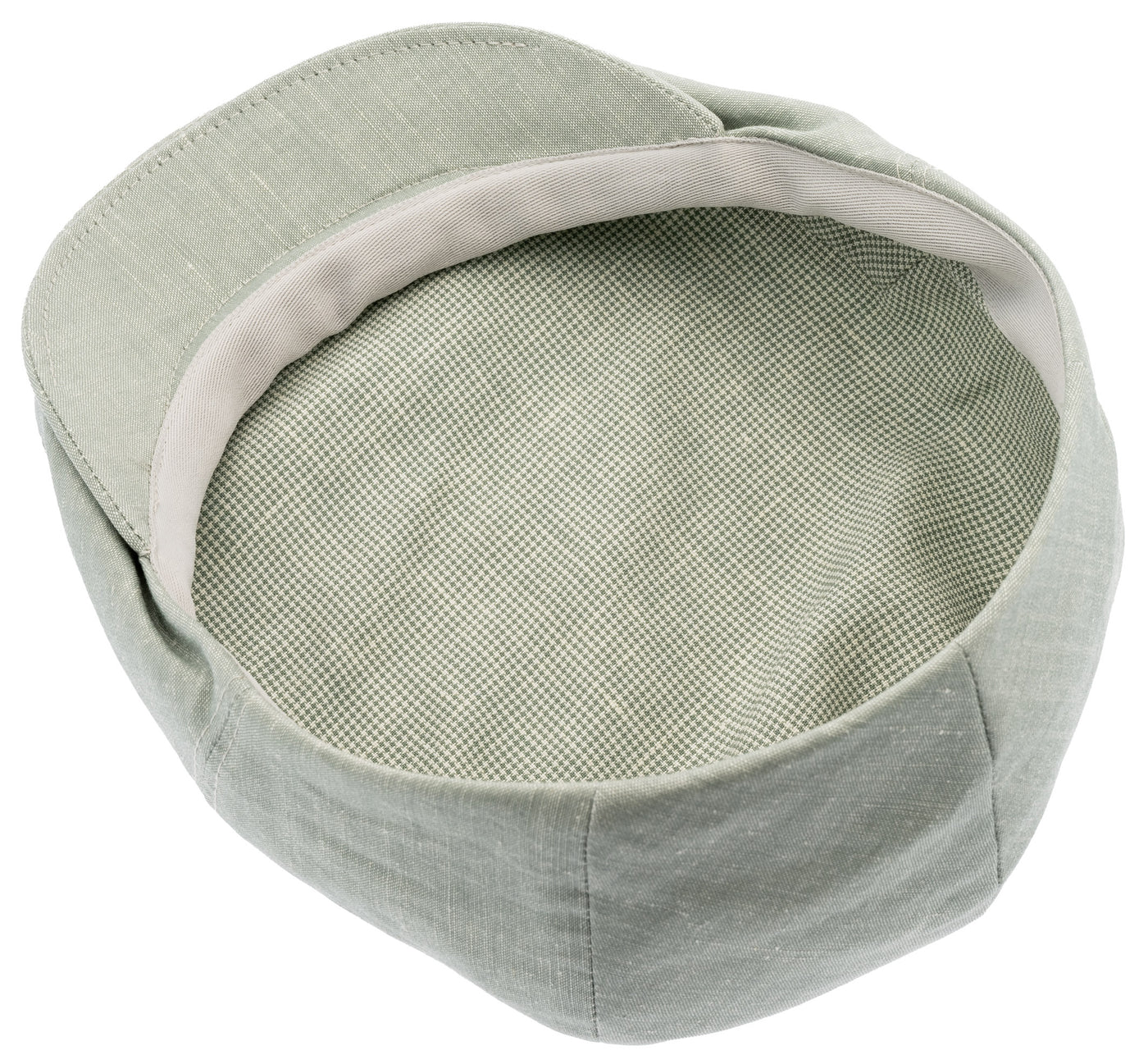 Light Green Flat cap with a houndstooth lining