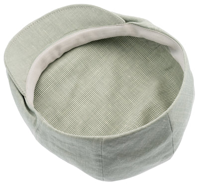 Light Green Flat cap with a houndstooth lining