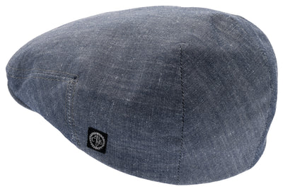 Navy blue Linen Flat cap
