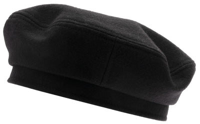 Black unisex wool beret 