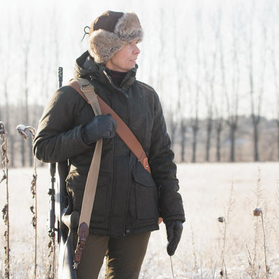 Brown Faux fur and Suede hat