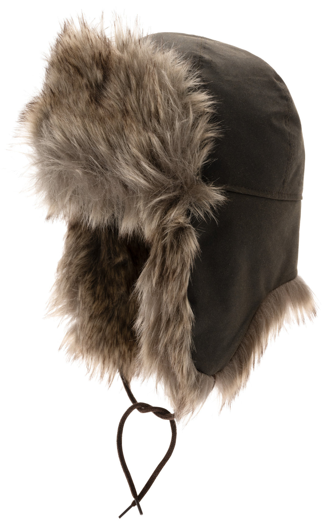 Esbjörn Waxed Cotton Olive - Trapper hat, Pälsmössa – CTH