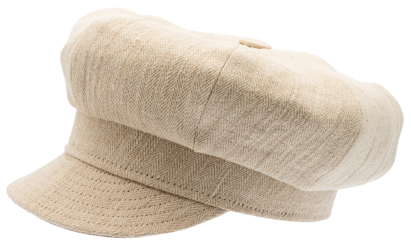 Unisex balloon cap in natural undyed hemp