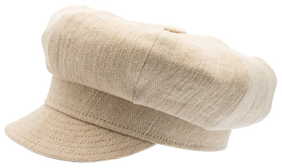 Unisex balloon cap in natural undyed hemp