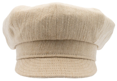 Unisex balloon cap in natural undyed hemp