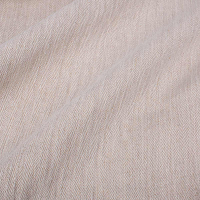 natural undyed hemp fabric in herringbone weave 