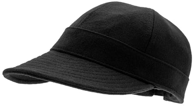 Svart baseballkeps i ull för kvinnor