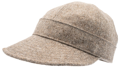 Brun-grå Baseballkeps för kvinnor i 100% ull