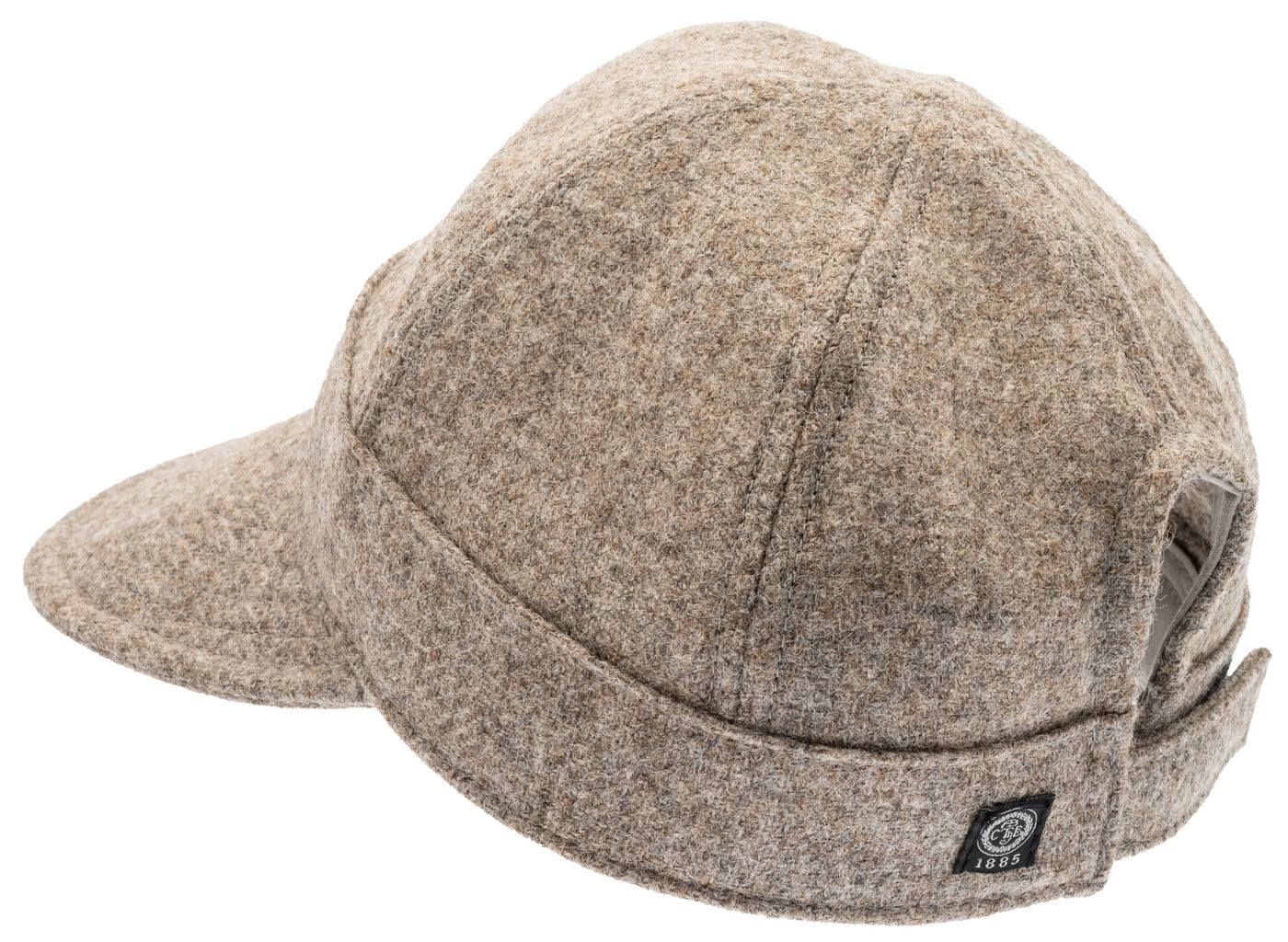 Brown grey Woman's Baseball cap in wool