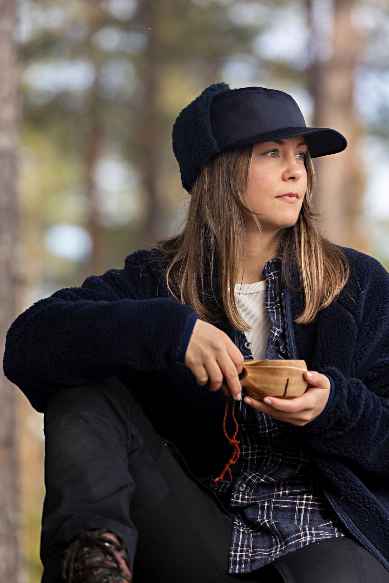 Marinblå vinter M59 fältmössa