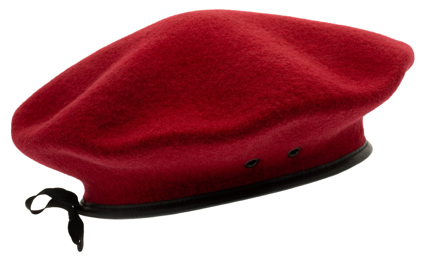 Red wool beret for uniform