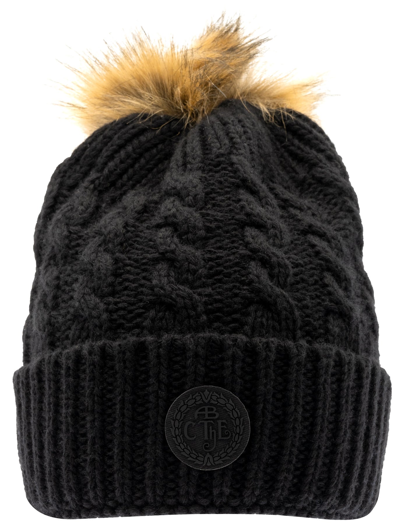 Lova Cable Knit Beanie - Black