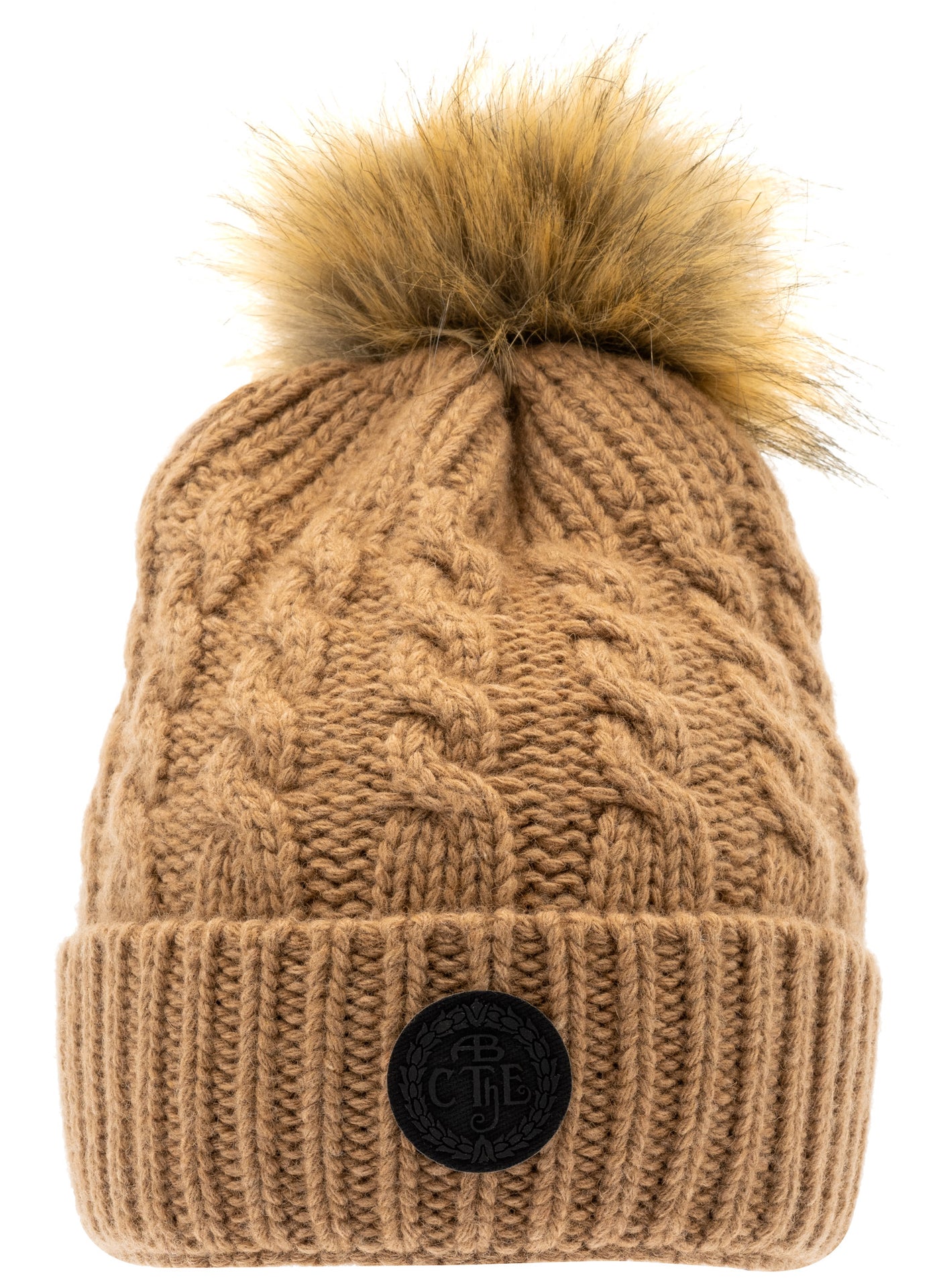 Lova Cable Knit Beanie - Caramel