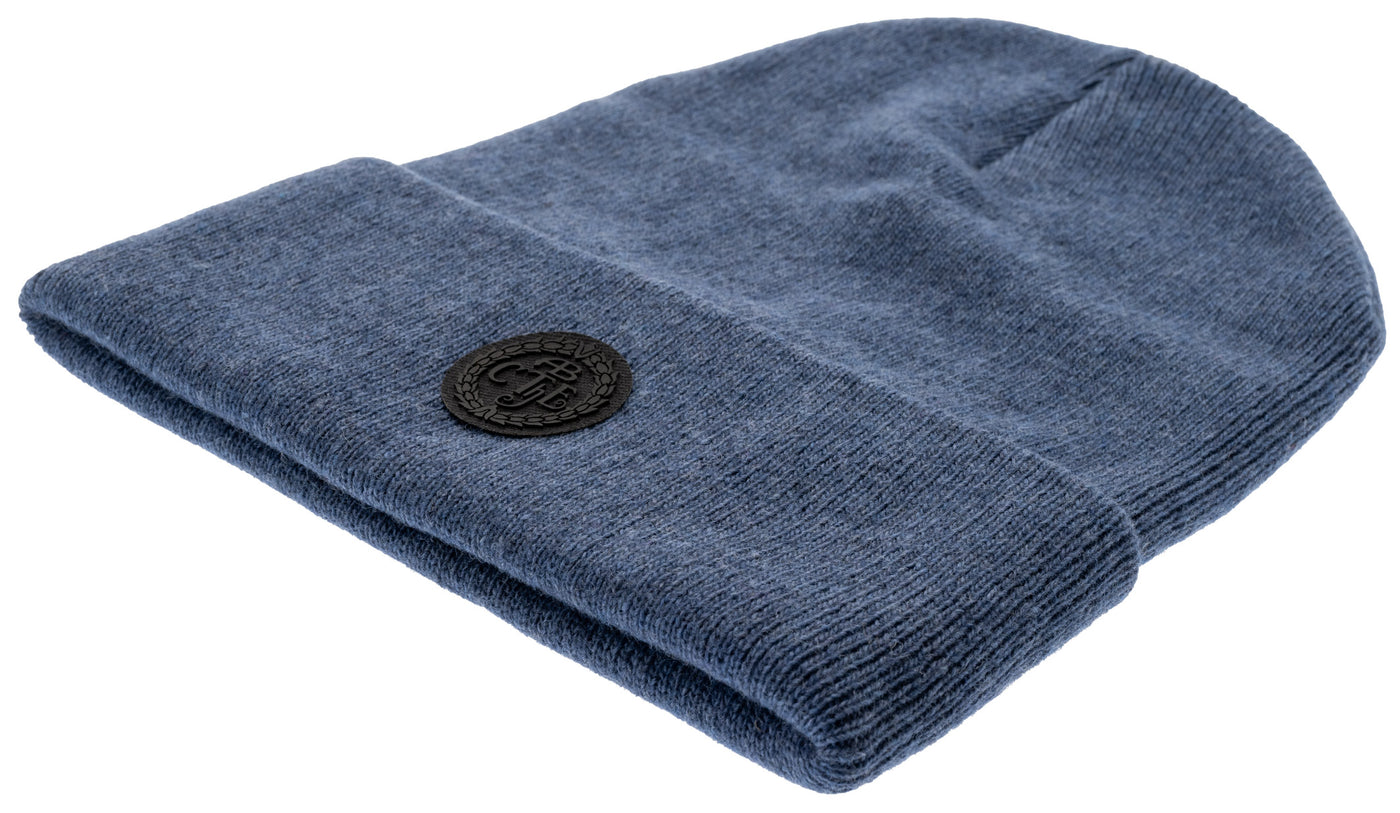 Luca Knitted Beanie - Denim Blue