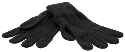 svarta stickade fingervantar