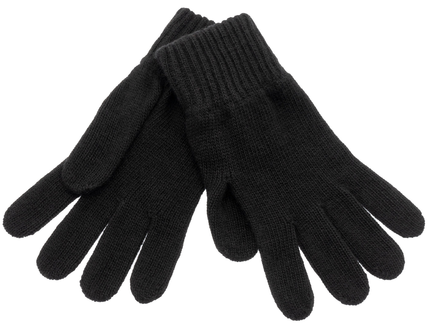 Black Knitted Gloves