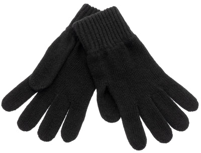 Black Knitted Gloves