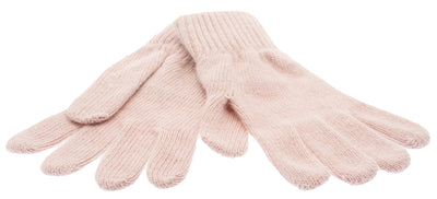 ljusrosa stickad fingervante