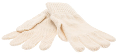 vit stickad fingervante