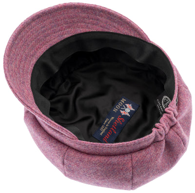 Purple Moon Shetland wool woman's Balloon cap with black lining 