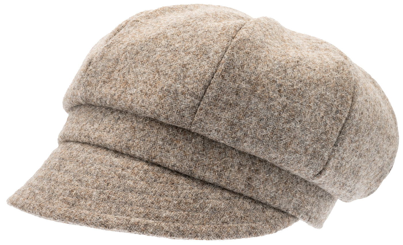 Women's Balloon cap in brown wool