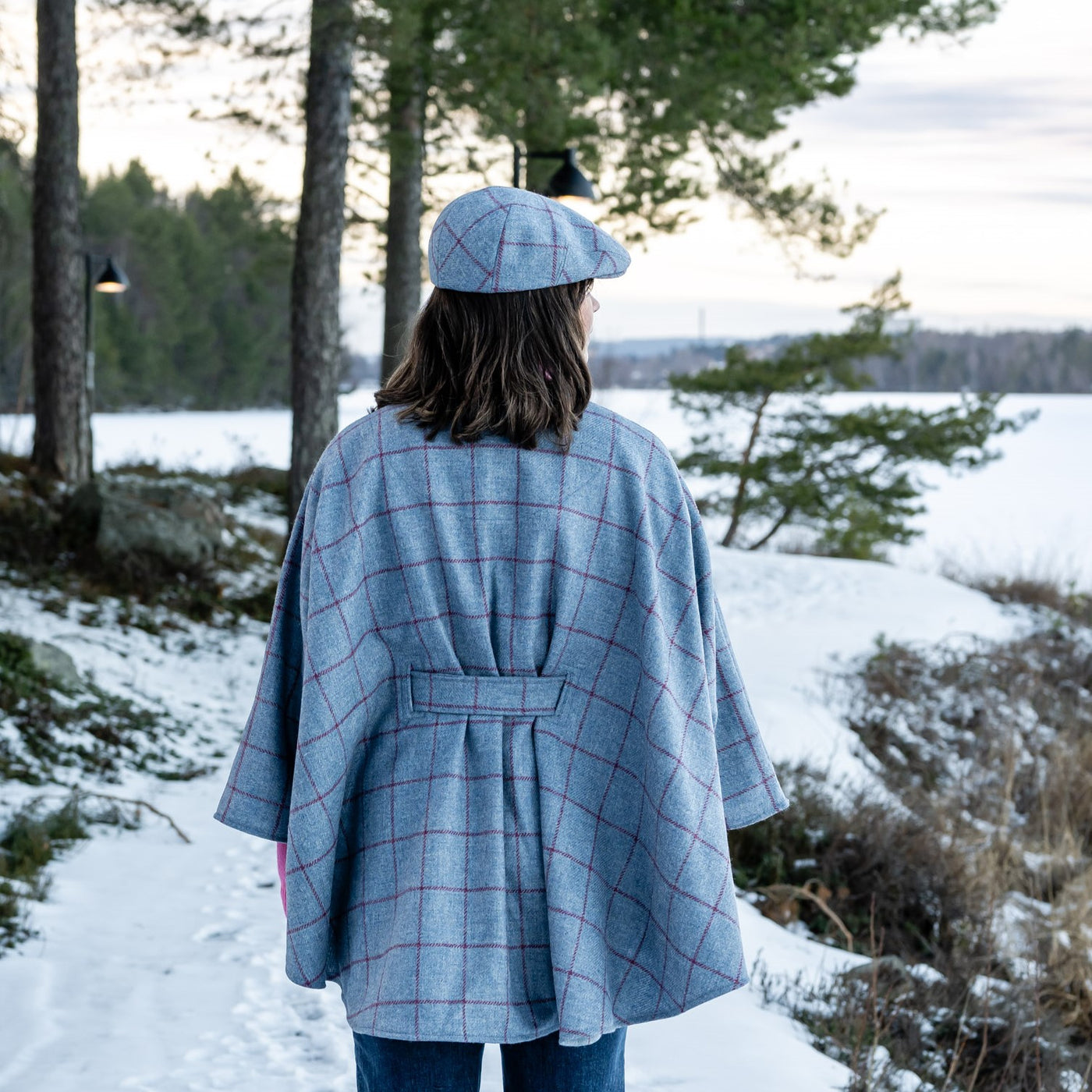 Sanna Donegal Windowpane Blue & Pink