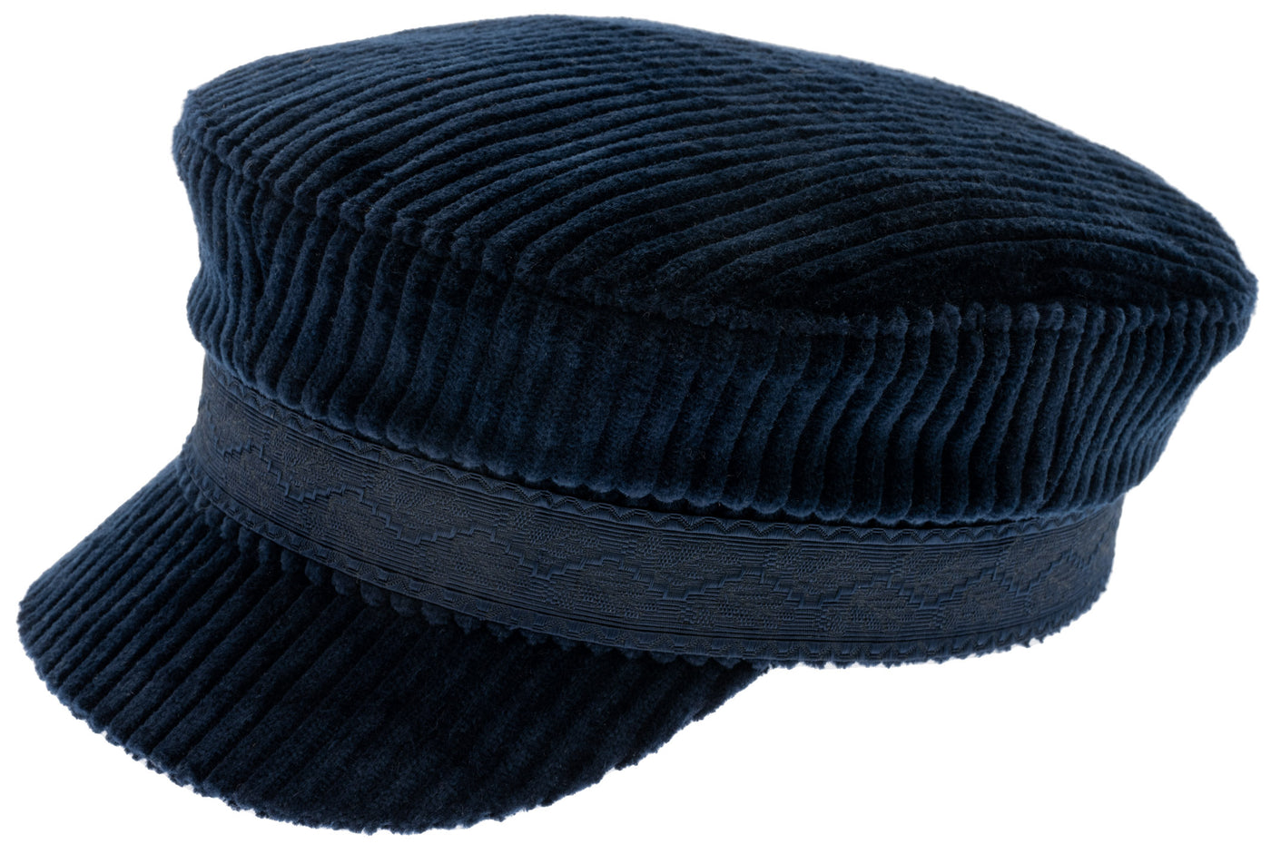 Blue Breton cap in corduroy