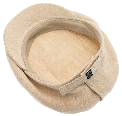 Oversized old school Flat cap with adjustment in the back.