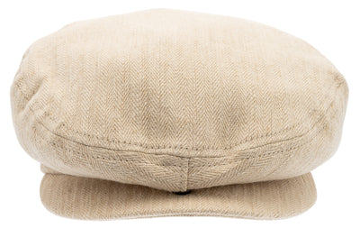 Överdimensionerad Flat cap keps i ofärgad hampa
